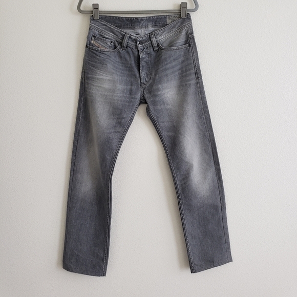 Diesel Men's Viker Regular Straight Fit Jeans size W 27 L 30 Wash 008QP or Gray - Picture 2 of 16
